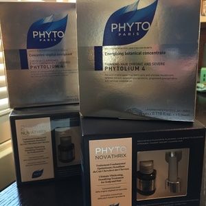 NIB Lot of 4 Phyto (2 Novathrix+2 Phytolium) Hair Thickening/Thinning Treatment